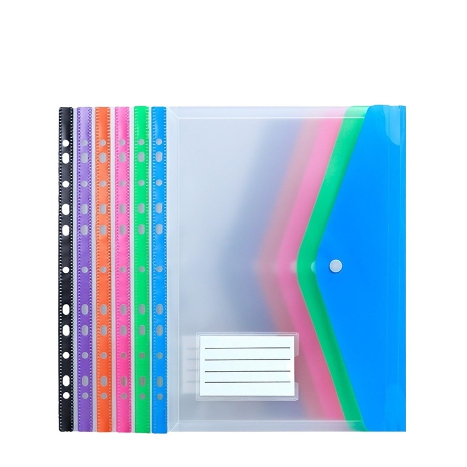 30 cartelle portadocumenti A4, organizer, 11 fori, espandibili, buste, tasche perforate per Scuola, Ufficio
