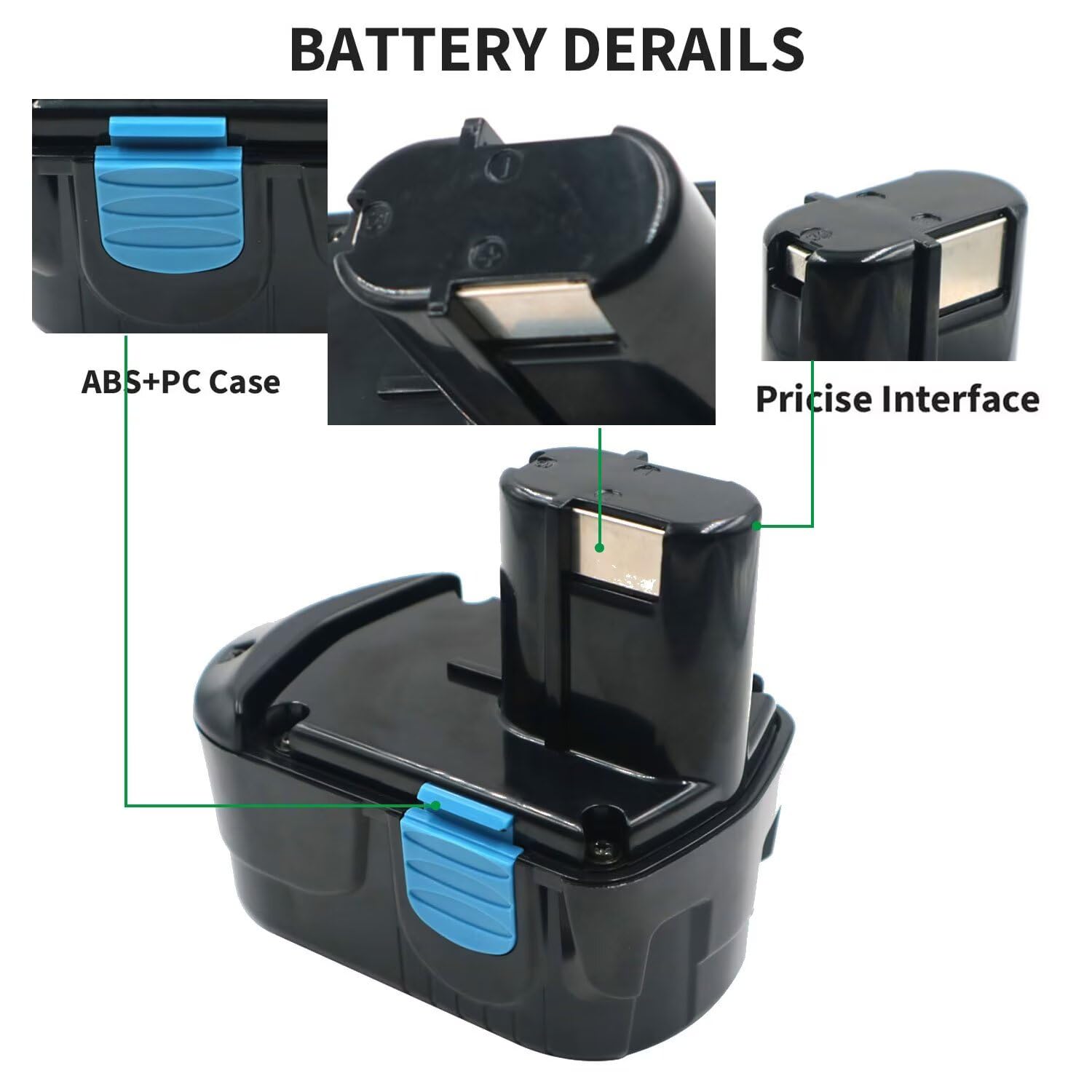 H-ANT 18V 2500mAH Replacement Battery-Compatible for Hitachi BCC1812 EB1812S EB1814SL EB1820L EB1824L EB 1826HL EB1830HL EB1830H