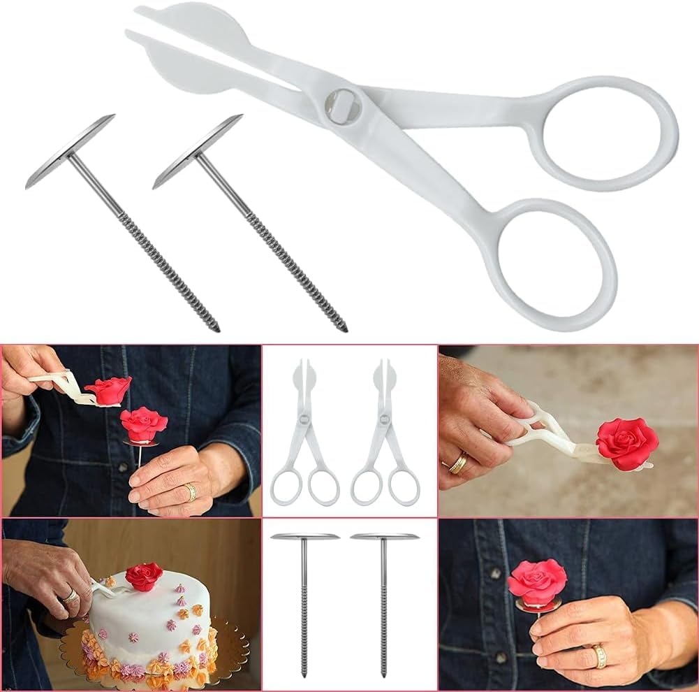 Kuchendekorationswerkzeug-Set – 82-teiliges Backzubehör mit Drehtellerständer, Nivellierer, 12 Spritztüllen, 52 Beutel, Zuckergusskammschaber, Spatel, Cupcake, Kekse, Zuckerguss, Fondant, Bäckerei-Set