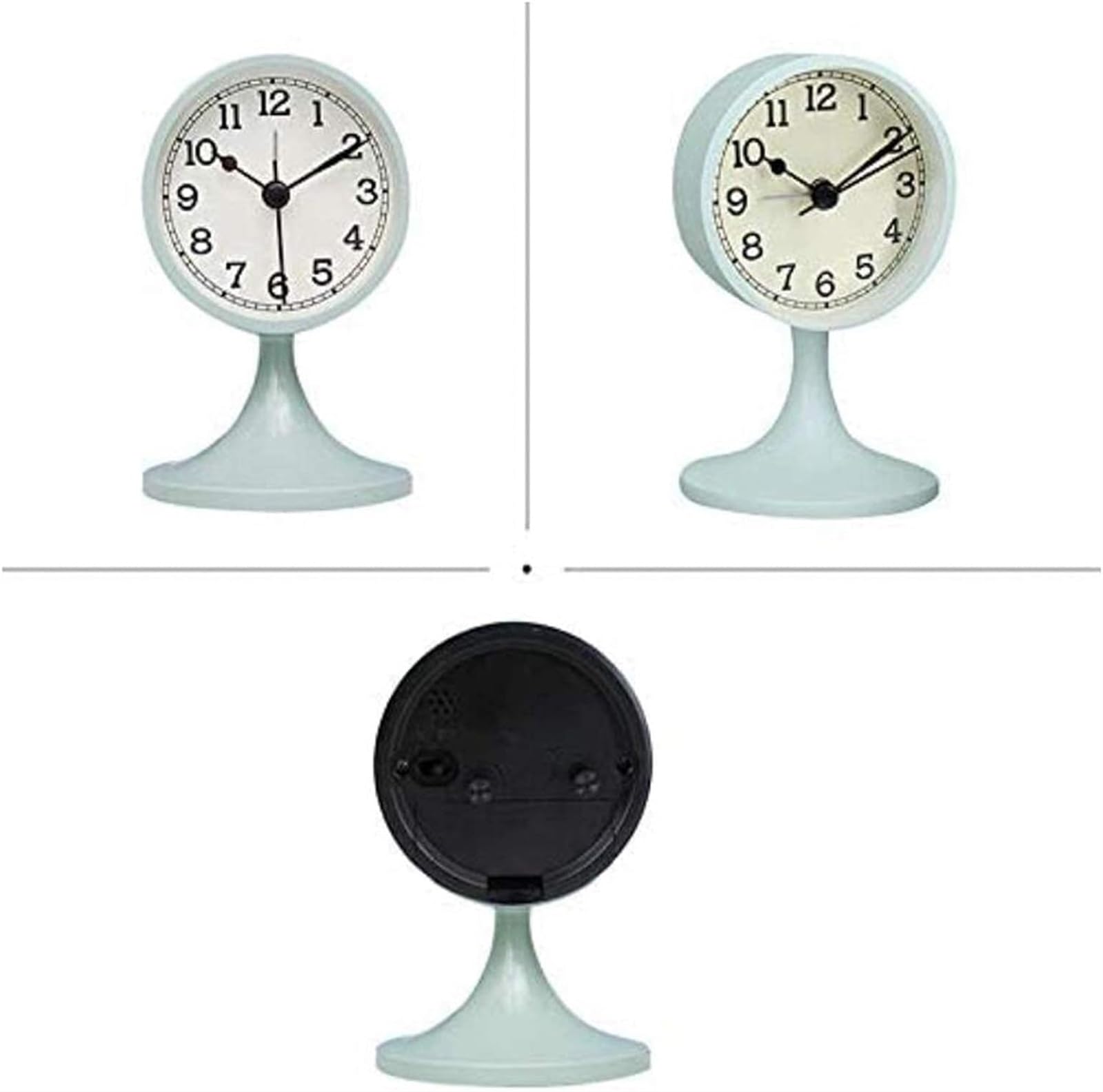 Relojes de repisa para Sala de Estar Reloj Despertador silencioso Redondo Retro Que no Hace tictac Reloj de Escritorio con Pilas para Chimenea, repisa, Escritorio de Oficina, Esta
