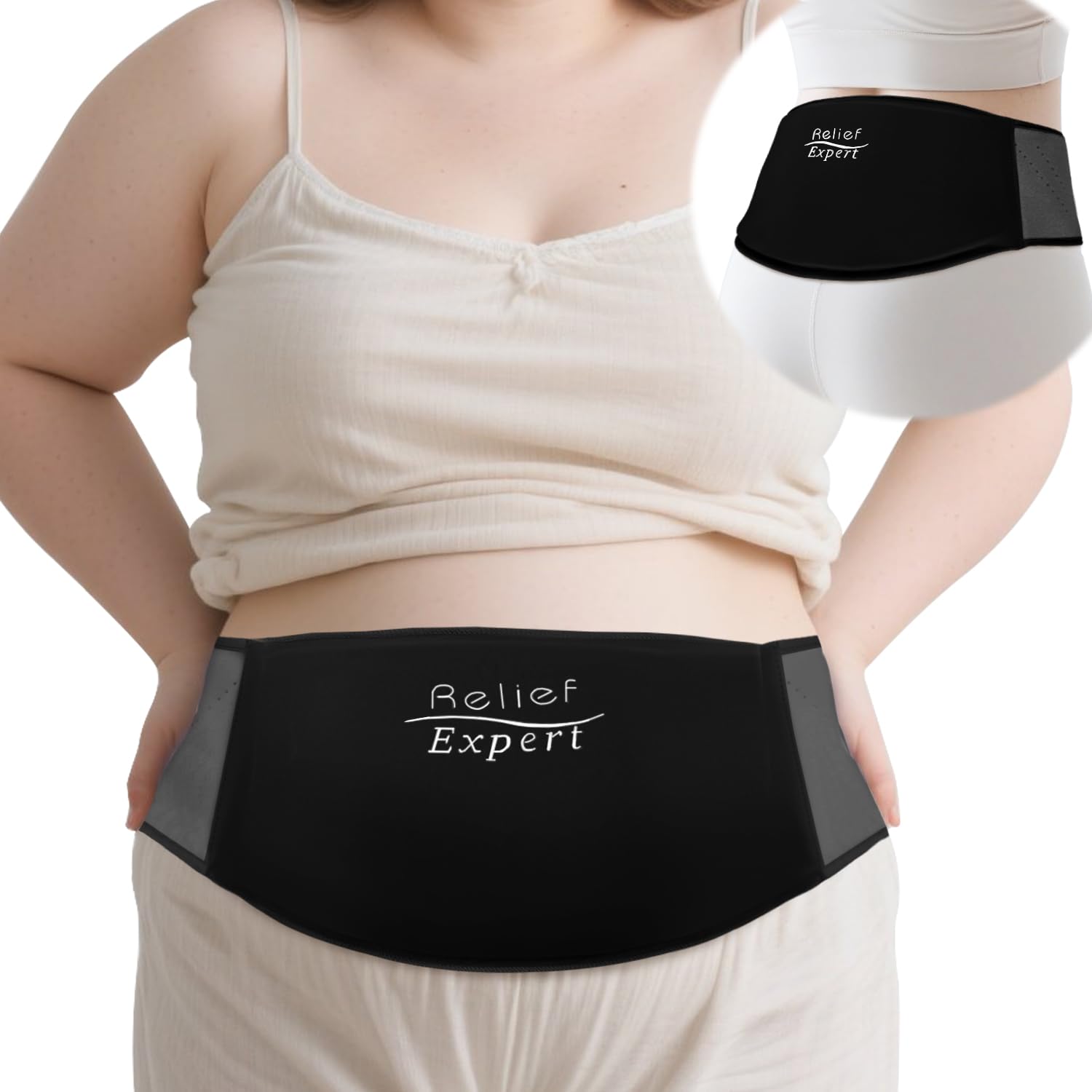 Relief Expert Paquete de hielo para sección C para postoperatorio, faja abdominal imprescindible para recuperación de sección C, paquetes de hielo de gel para aliviar el dolor de la sección C después