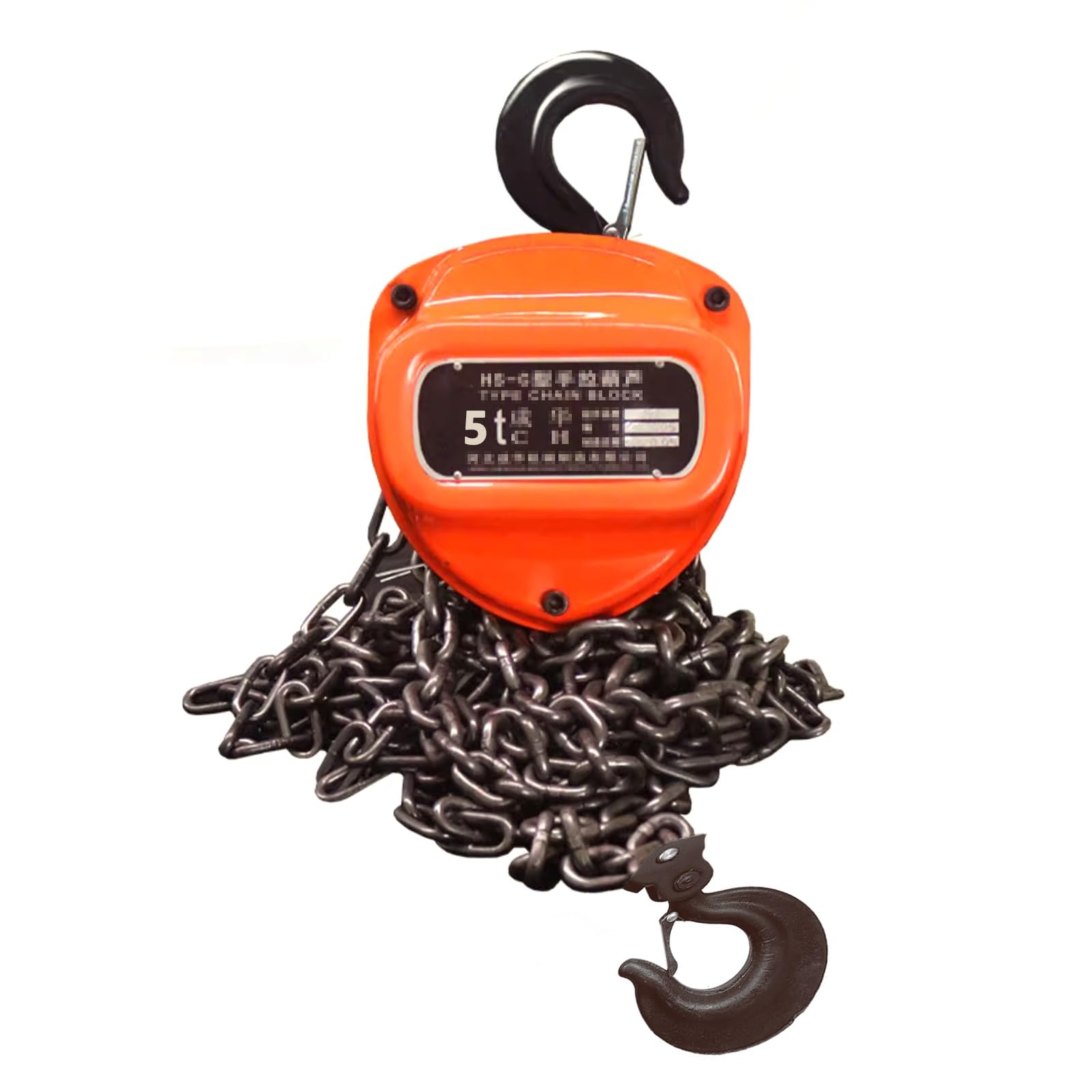 Kettenzug 5 Ton 10ft Rot, Mini-Kettenzug 11023Lbs, Heavy Duty Pulley Hoist mit G80 Manganstahl Kette, manuelle Kette Fall for Garagen, Lagerhallen, und Automotive Tasks