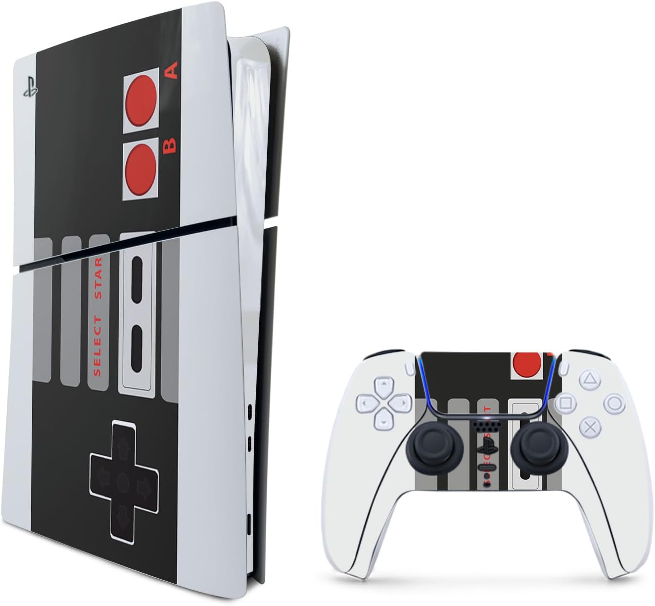 MightySkins Skin Compatible with PlayStation 5 Slim Disk Edition Bundle - Thin Red Line | Protective, Durable, and Unique Vinyl Decal wrap Cover | Easy to Apply | Made in The USA