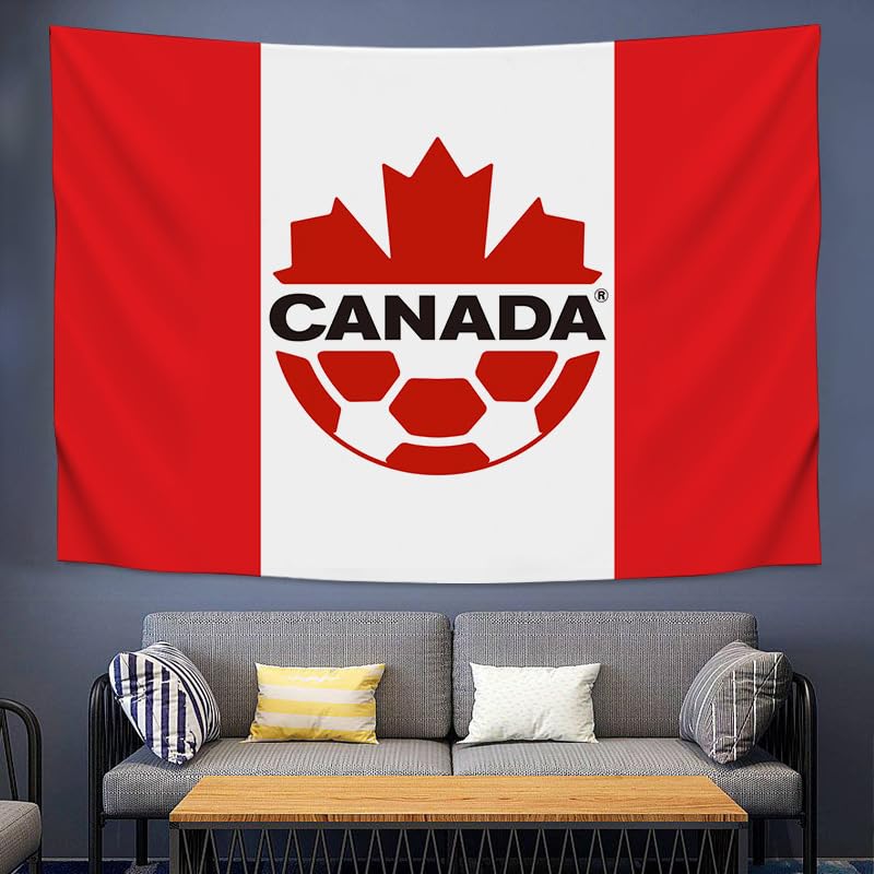 2026 Canada World Cup Flag 5x4.2FT – Canadian National Team Banner for 2026, Polyester, Double Stitched, Easy to Hang – Indoor/Outdoor Canada Soccer Fan Decor for World Cup