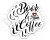 Coffee and Books Sticker Kindle Stickers Book Stickers Aesthetic, Meme Cute Vinyl Stickers for Phone Laptop Computer Accessories Water Bottle Journal BookTok Funny Car Decals Waterproof 3pcs, 2.5’’