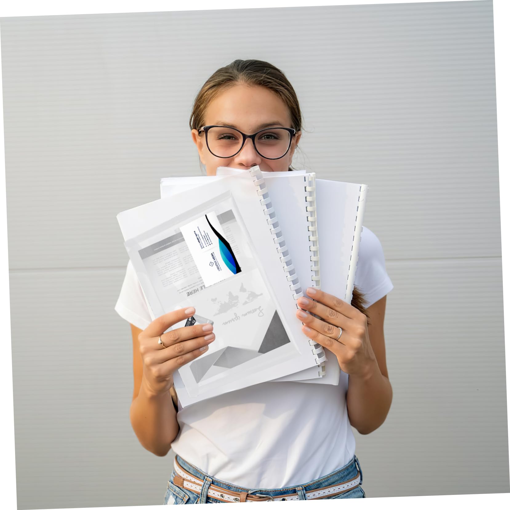 Buste Documenti A5 con Bottone, Set da 20 Pezzi in Pp | Trasparenti, Formato per Fogli e Voucher, Chiusura a Scatto, Leggere e Facili da Aprire