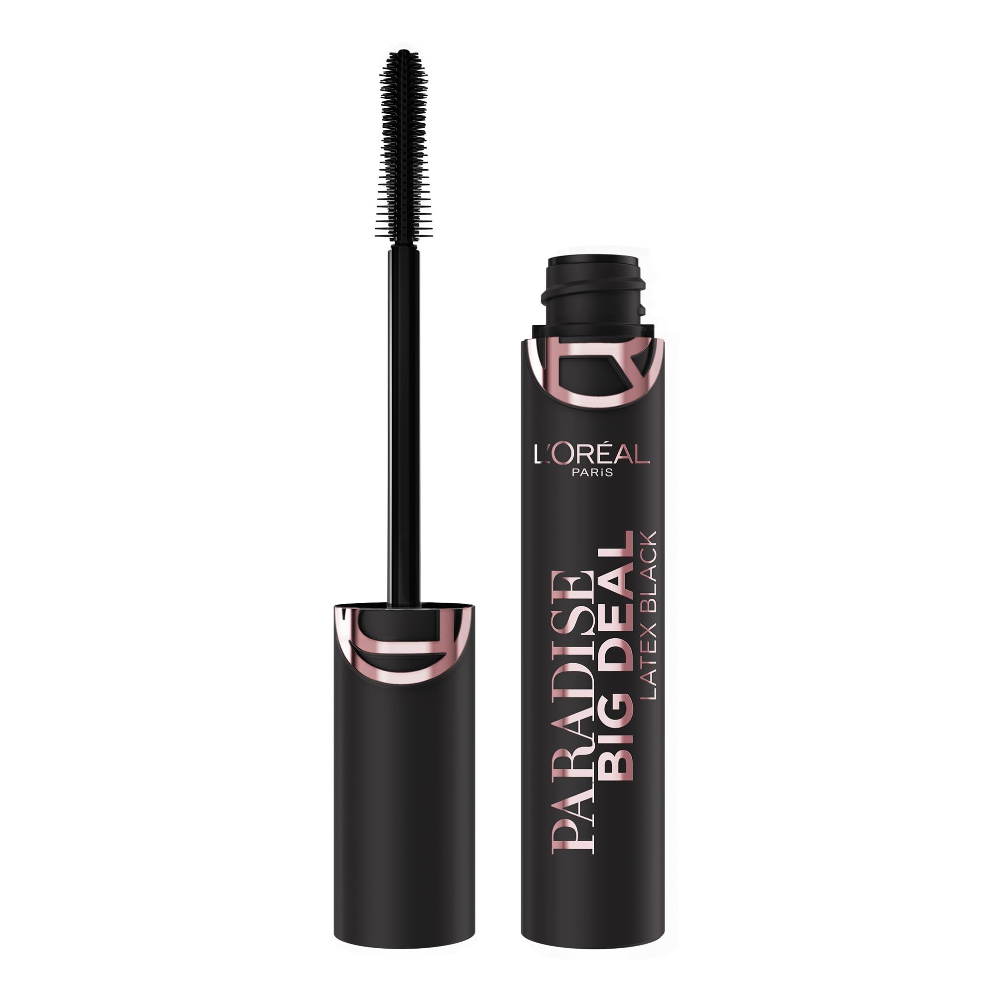 L'Oréal Paris Mascara, Paradise Big Deal Latex Volumising Mascara, Up To 24Hr Wear, Extreme Length and Volume, Clump-Resistant, Waterproof, Smudge-Resistant, Shade Black