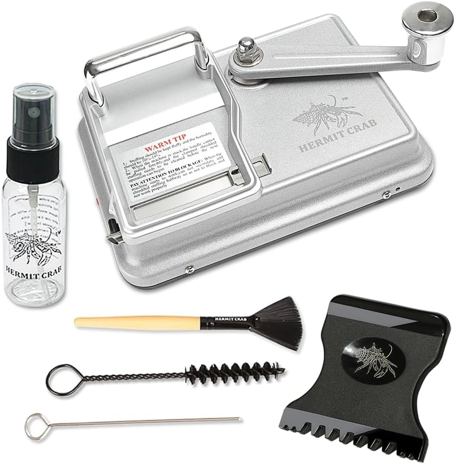 Hermit Crab Manual Rolling Machine 8mm 100mm Size Silver