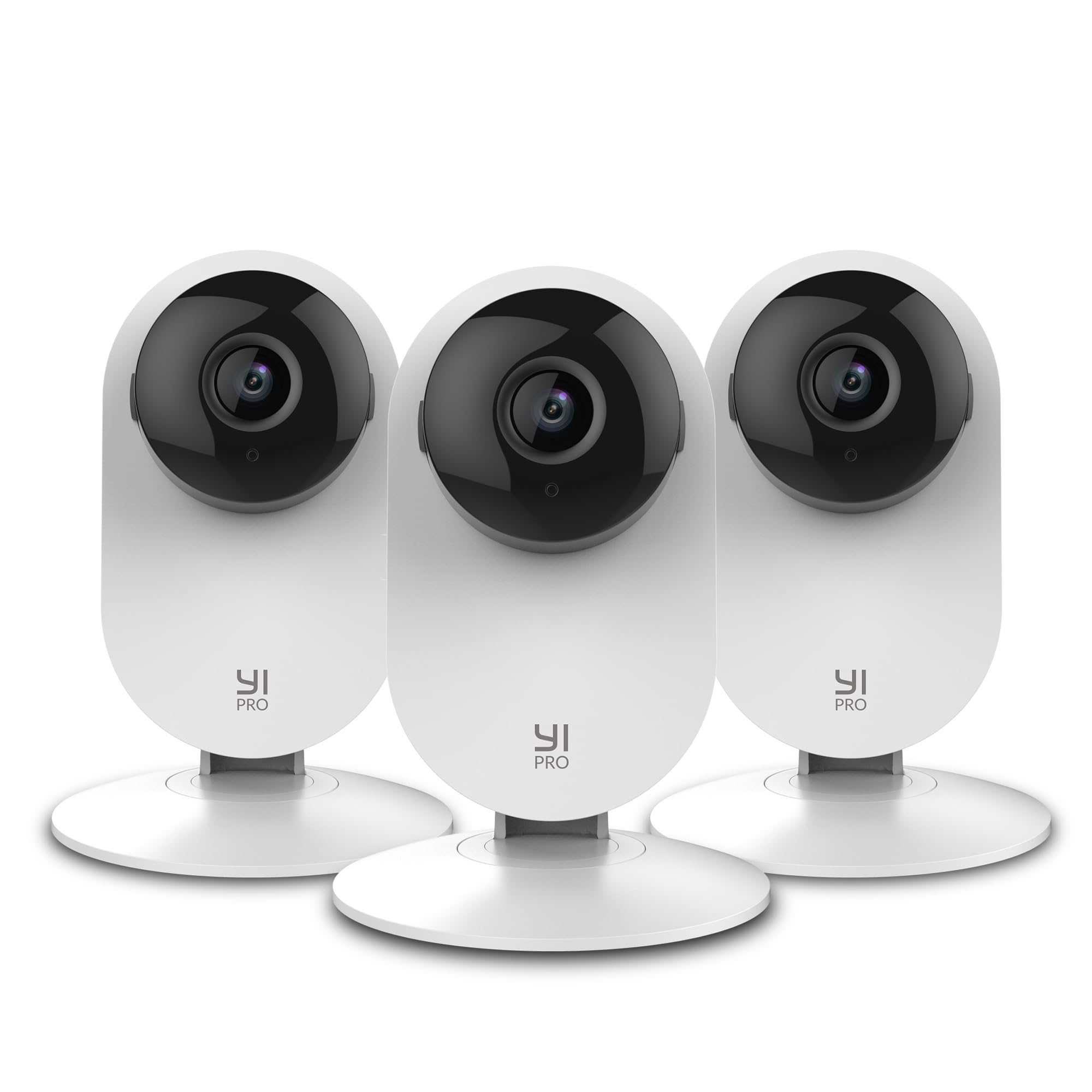 YI Telecamera WiFi Interno PRO 2K Home Camera,Notifiche in Tempo Reale,Supporta 2.4GHz,Rilevamento Movimento,Compatibile con Alexa e google assistant,3MP Videocamera Sicurezza per Casa,Confezione da 3
