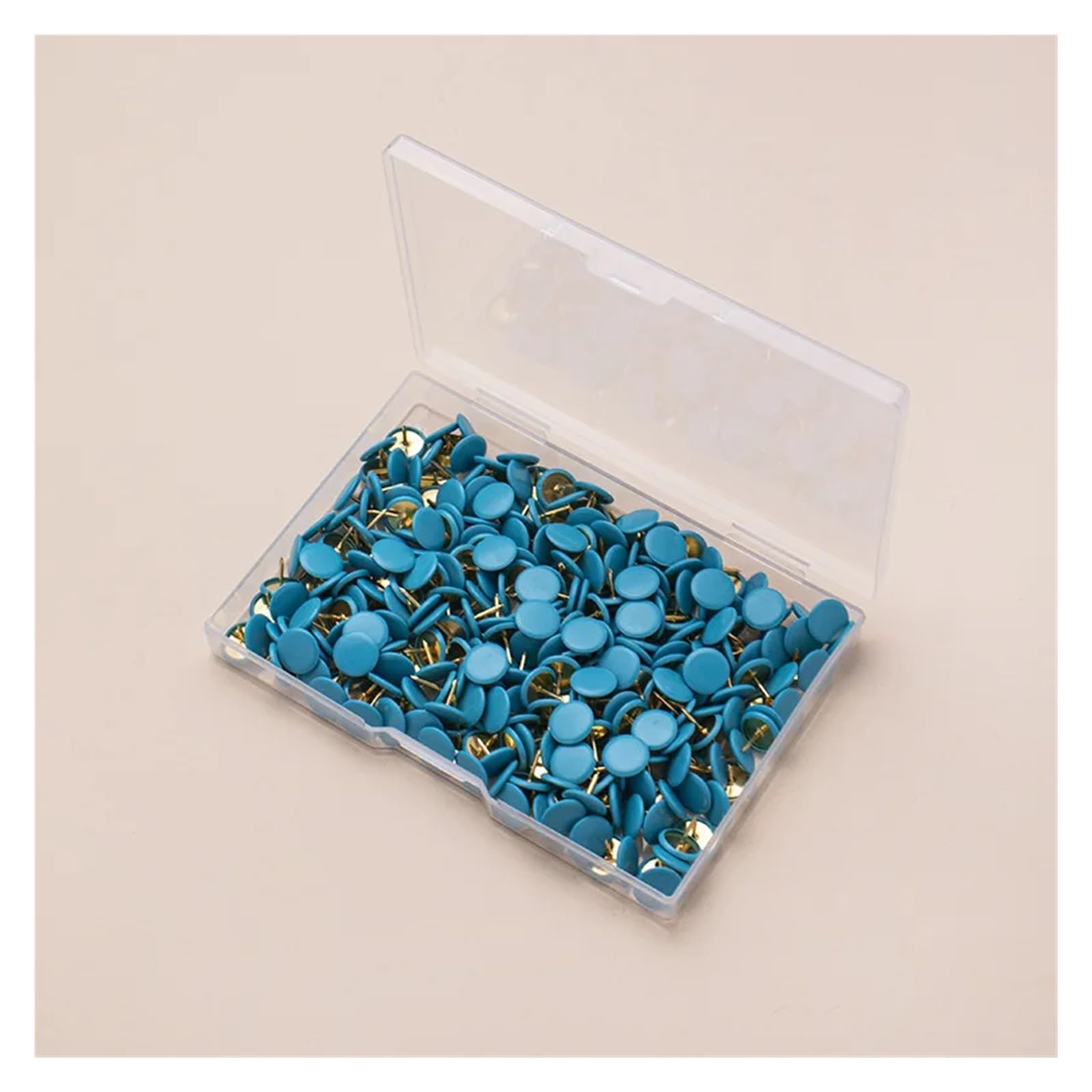 Cute Push Pins 200pcs Multicolor Plastic round Head Push Pins Thumbtacks for Home School Office Corkboard Map Pin(Blue)