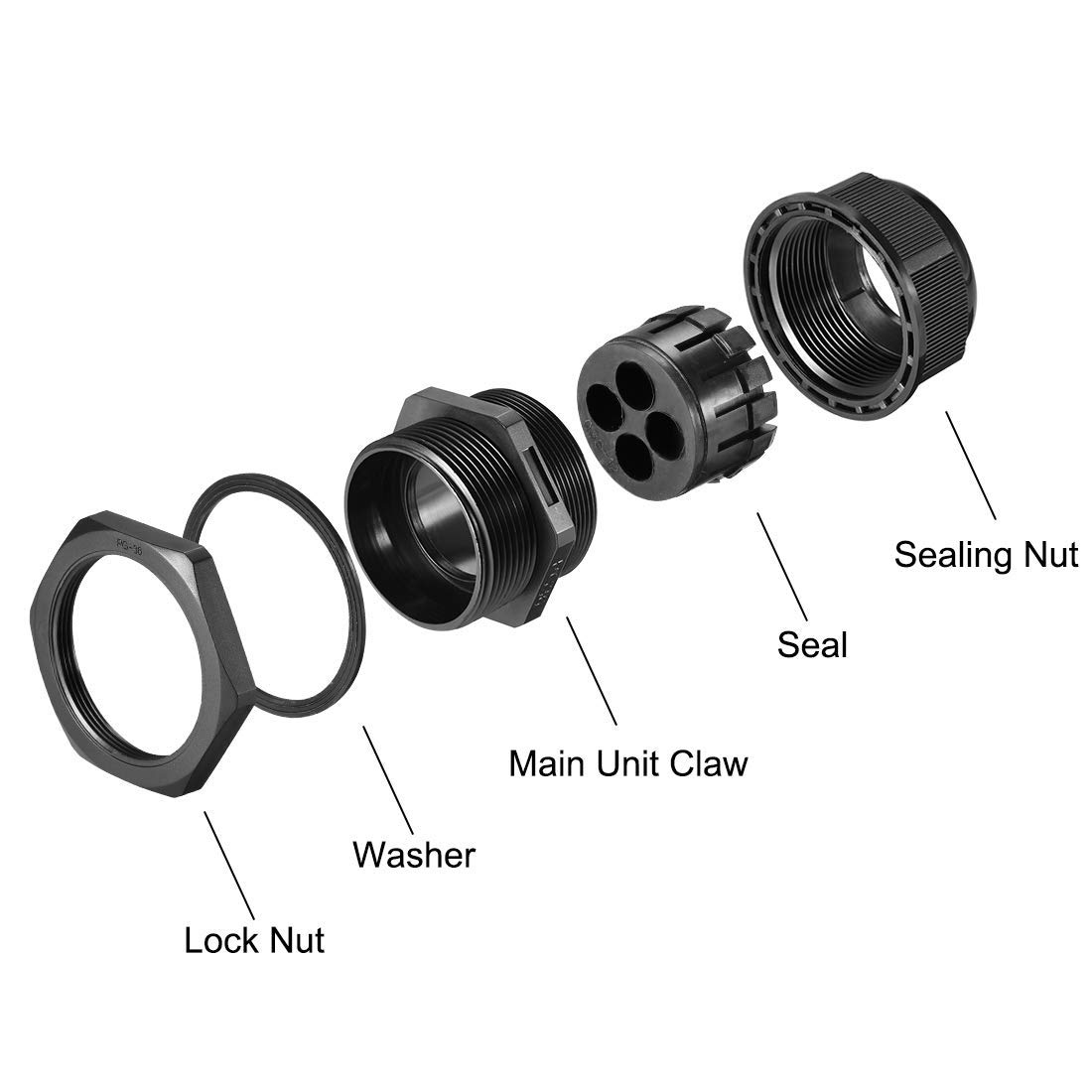 20 Pressacavi NPT Da 3/4 Di Pollice Impermeabili IP68 - Regolabili 13-18 Mm, Giunti In Nylon Con Guarnizioni