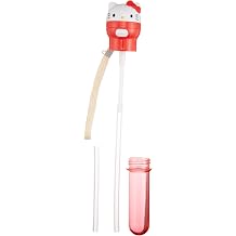 Skater PSHC7 PET Bottle Straw Cap with Carrying Case, 11.8 fl oz 350 ml, 16.9 fl oz 500 ml, Hello Kitty