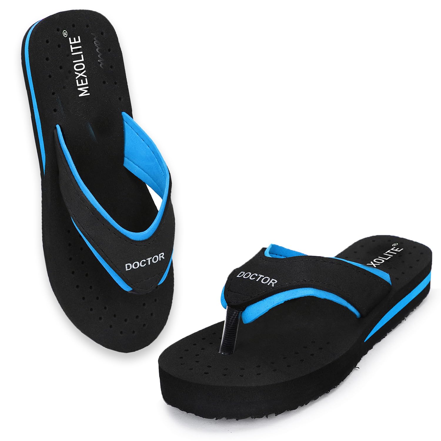 MEXOLITE Doctor Slippers for Women/Orthopedic Diabetic Non Slip Light weight Comfortable Flat heel/Casual Stylish Doctor Chappals and House Flip flops For Ladies ML-19/4 (SKYBLUE, 6) (B0CWCRK6GW) Amazon Price History, Amazon Price Tracker