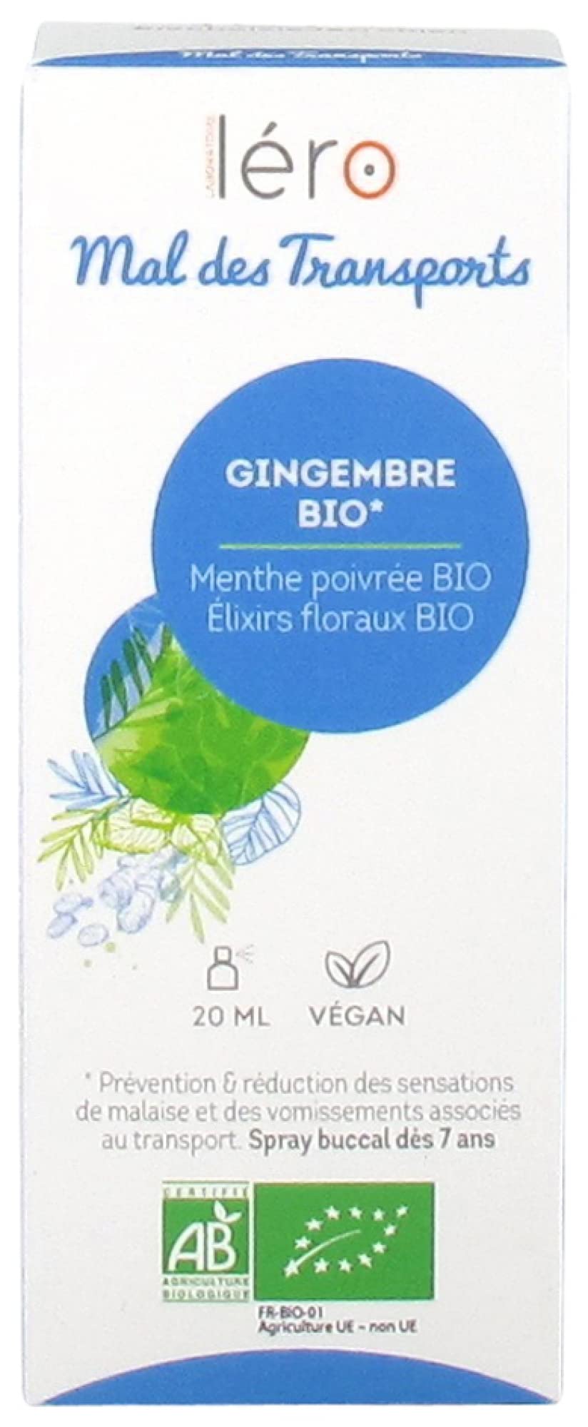 Léro Mal des Transports Organic Ginger 20 ml