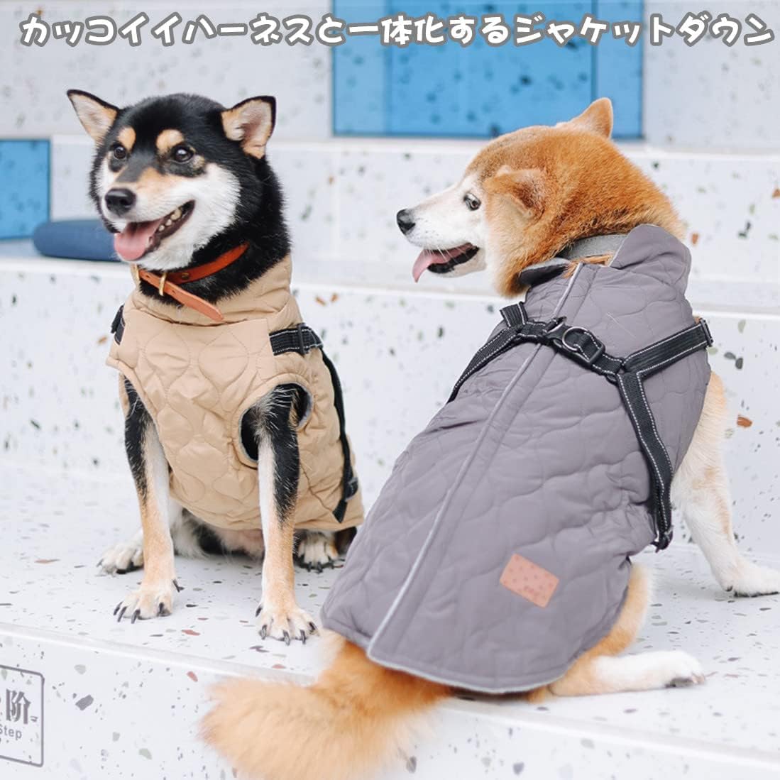 Amazon | ICOUCHI ふわふわ ダウンベスト風ジャケット 犬洋服 パーカー 