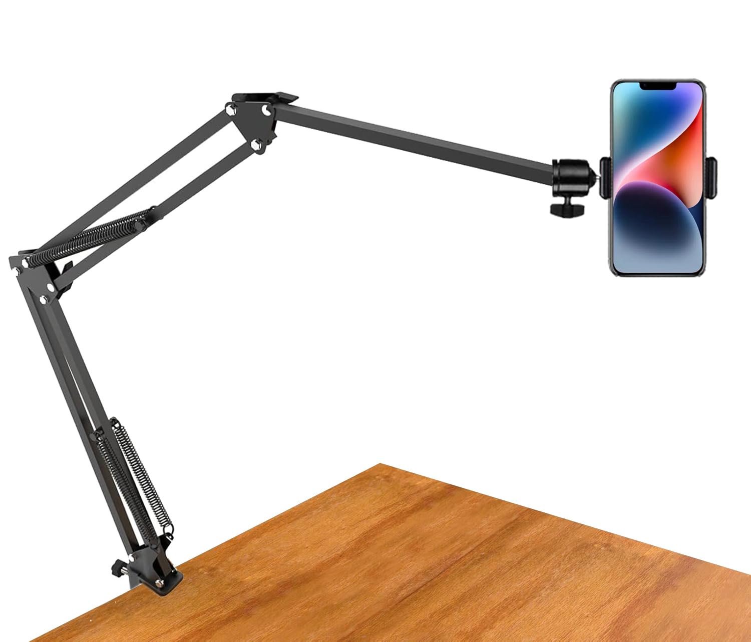 Overhead Video Stand Telefoonhouder, Scharnierende Arm Telefoonhouder Tafelblad Flexibele Mobiele Telefoon Houder Stand Arm, Tablet Stand Telefoonhouder voor Streaming Telefoon