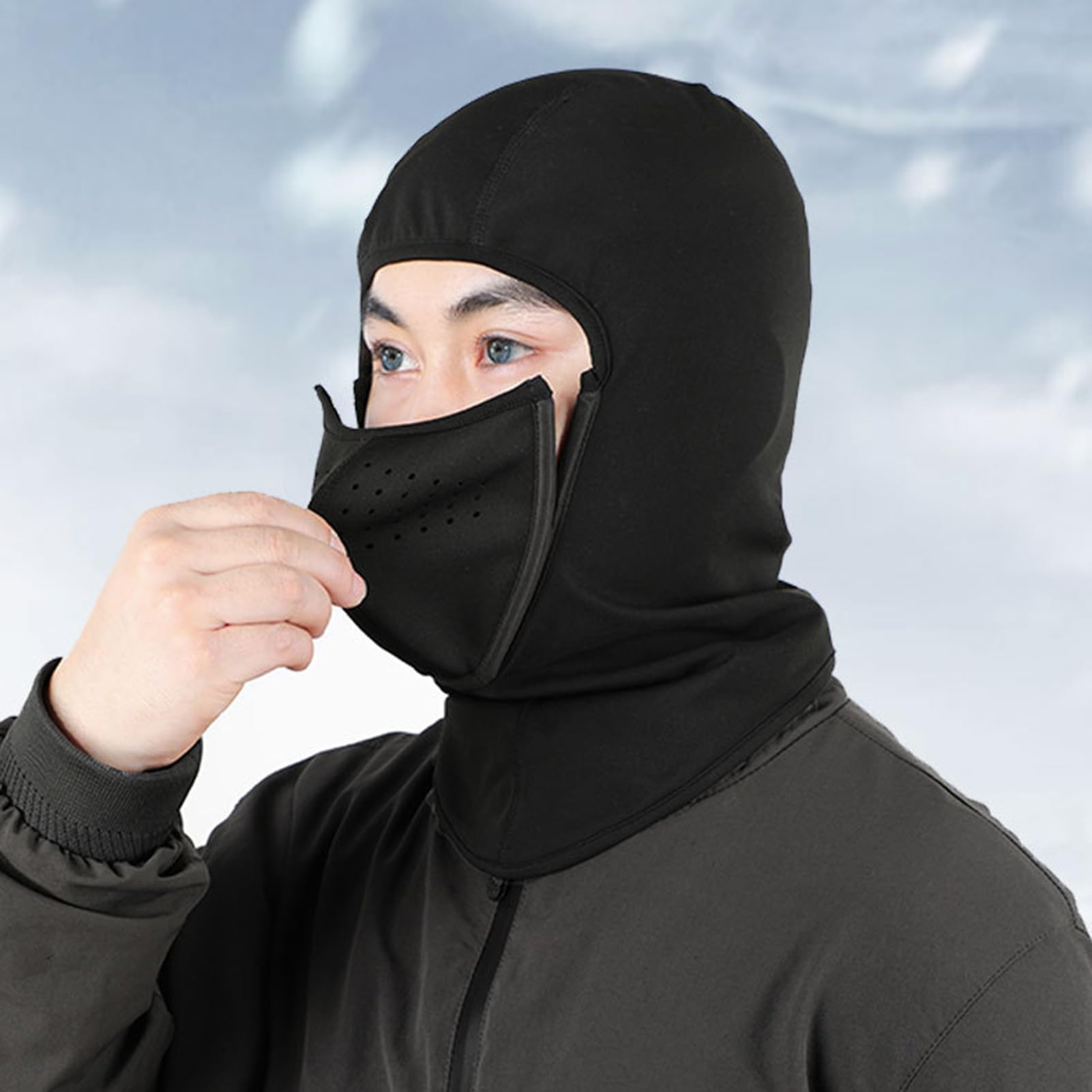 2 Cagoules Hiver Homme/Femme - Balaclava Tricoté - Moto, Ski, Vélo - Taille Unique