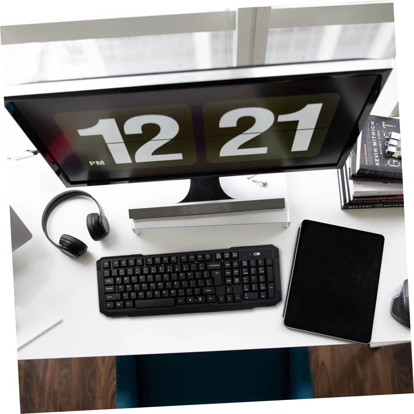 Combo Tastiera e Mouse Wireless 2.4g Nero in Abs per Ufficio