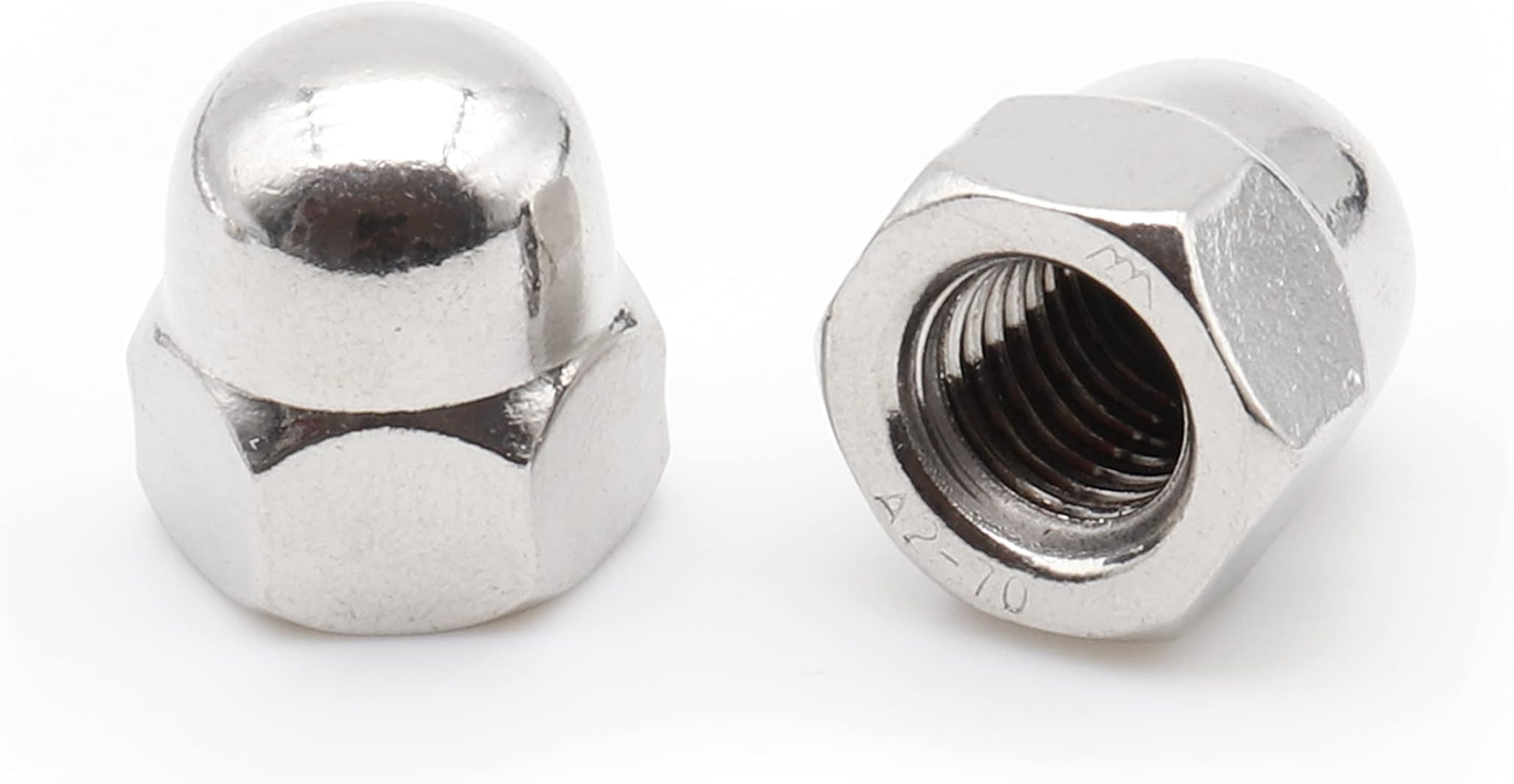 Acron Cap Nut Stainless Steel 304 | SAE/Imperial Size by Milliontronic (8# (50Pcs))