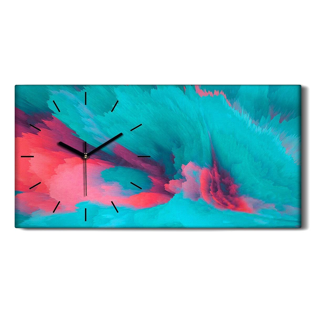 Horloge sur Toile Silencieuse Ne Pas Tic Tac Art Mural Moderne Abstrait 60x30cm