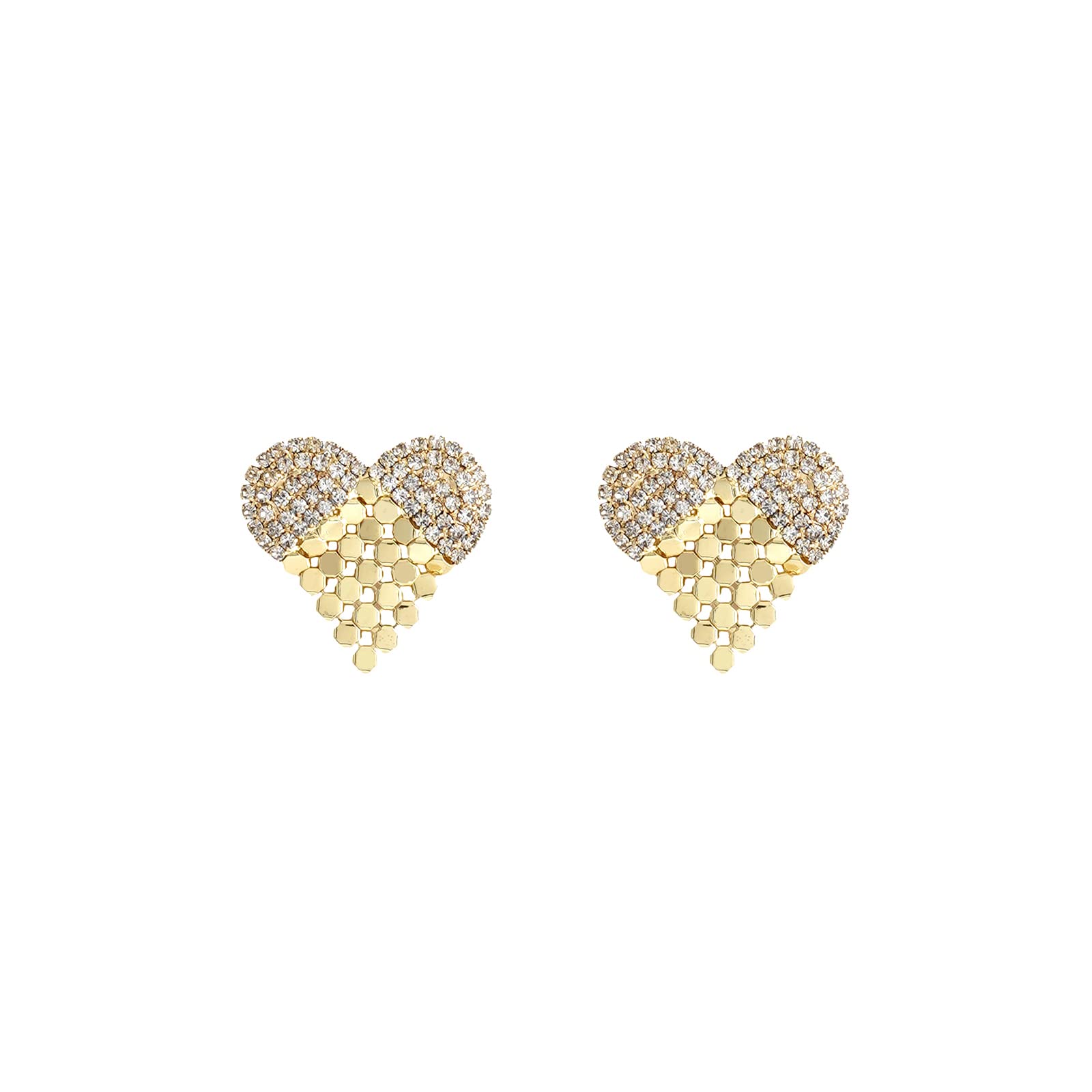 joker & witch Women Park Gold Heart Earrings-picture-30