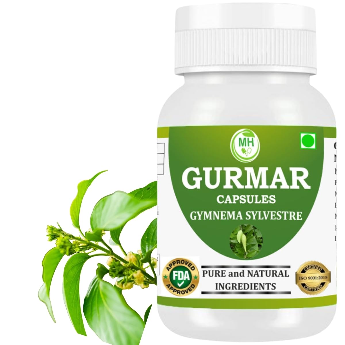 Morsan Healthcare Gurmar (Gymnema sylvestre) Capsules 500mg | 60 Vegan Capsule | Natural Himalayan Extract| Traditional Ayurvedic Herb| Plant-Based Supplement| Supports Balanced Wellness | Pack of 1
