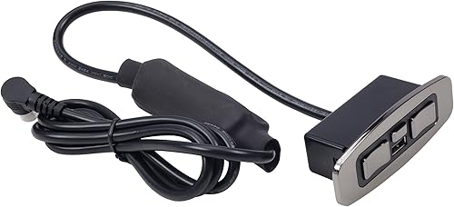 Miniatura 32 de Okin Piezas de repuesto para sillón reclinable, 2 botones redondos de control de mano, enchufe de 5 pines con USB, luz LED azul, reemplazo de Negro