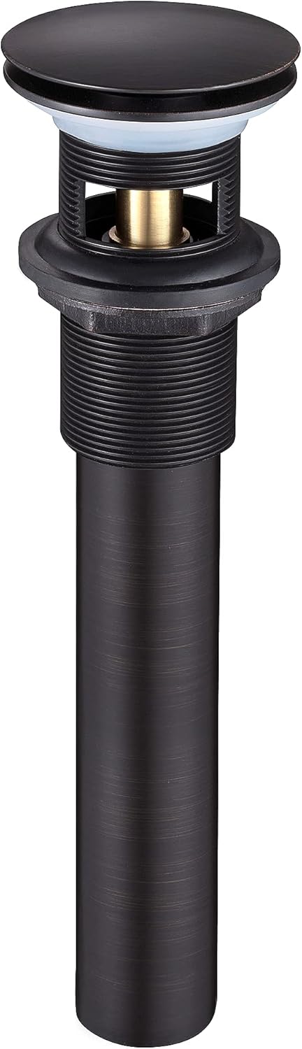 HEATGENE Venetian Bronze Bathroom Sink Drain, Pop Up Drain Stopper, Fits 1-1/2" Opening with a 1-1/4" Tailpiece