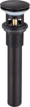 HEATGENE Venetian Bronze Bathroom Sink Drain, Pop Up Drain Stopper, Fits 1-1/2" Opening with a 1-1/4" Tailpiece