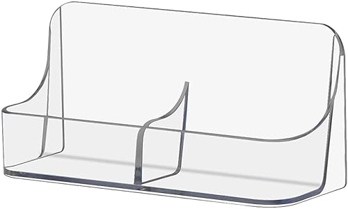 Marketing Holders Soporte para tarjetas de visita de 2 x 3.5 pulgadas, acrílico vertical de dos bolsillos para regalos, membresías, recompensas,