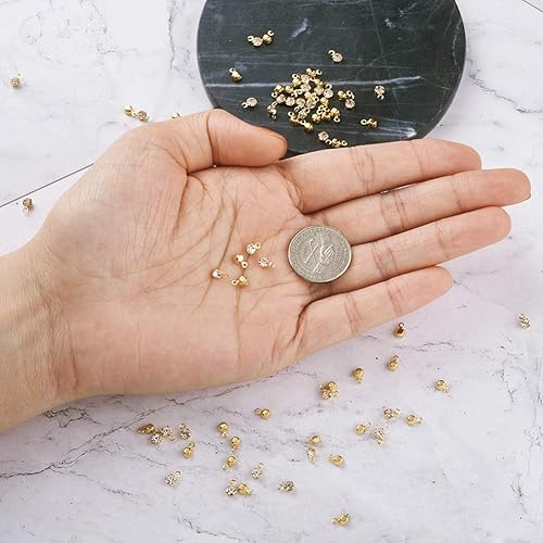 Miniatura 5 de Beadthoven - Colgantes de diamantes de imitación, pequeños dijes redondos transparentes de cristal para mujer, para hacer joyas, arte de uñas