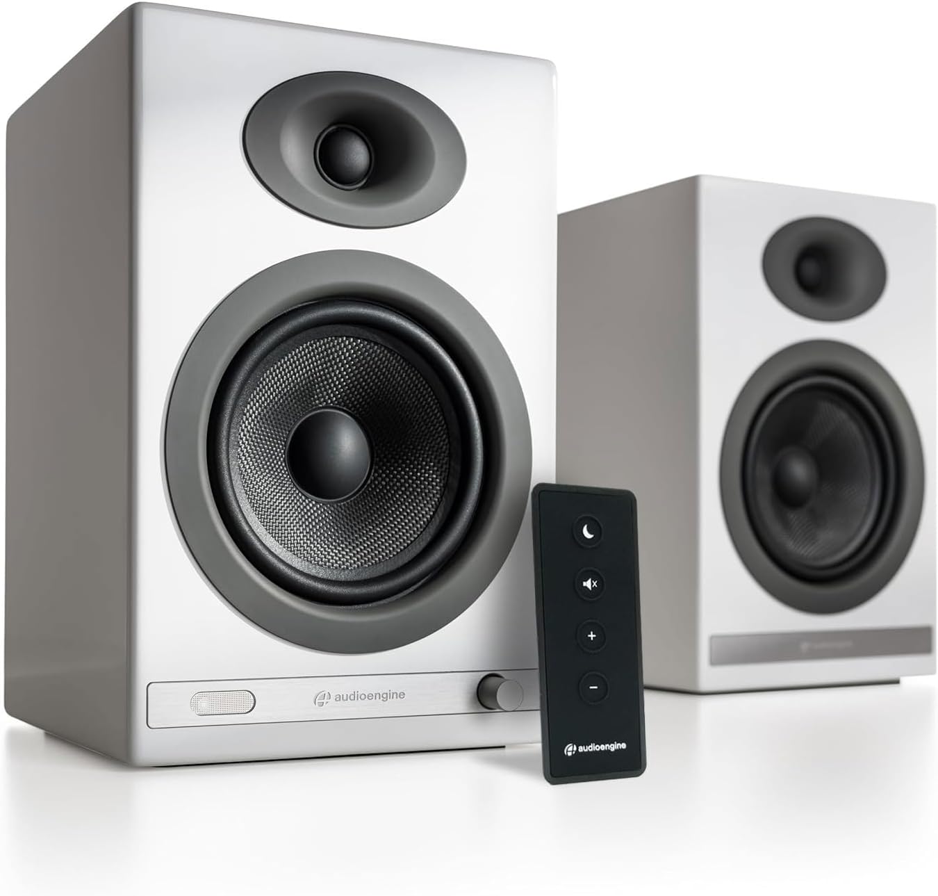 Audioengine HD5 Premium Powered Speakers | 150W Audiophile-Grade Bluetooth 5.0 with aptX HD | Built-in 24-Bit DAC | Real Wood Veneer | Bookshelf Speakers for Home Audio, Studios & Vinyl