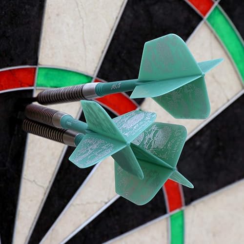 Miniatura 13 de CUESOUL 6 piezas de eje de dardos integrado ROST y vuelos Longitud de la caña: 1.102 in