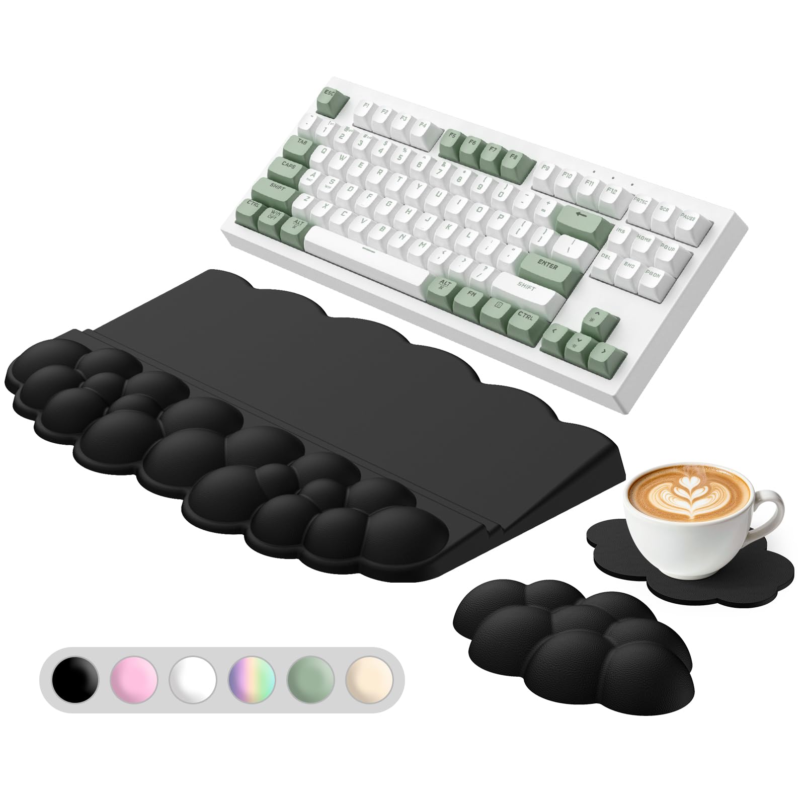 Sushret Cloud Wrist Rest with Keyboard Stand, Keyboard Riser with Wrist Pad