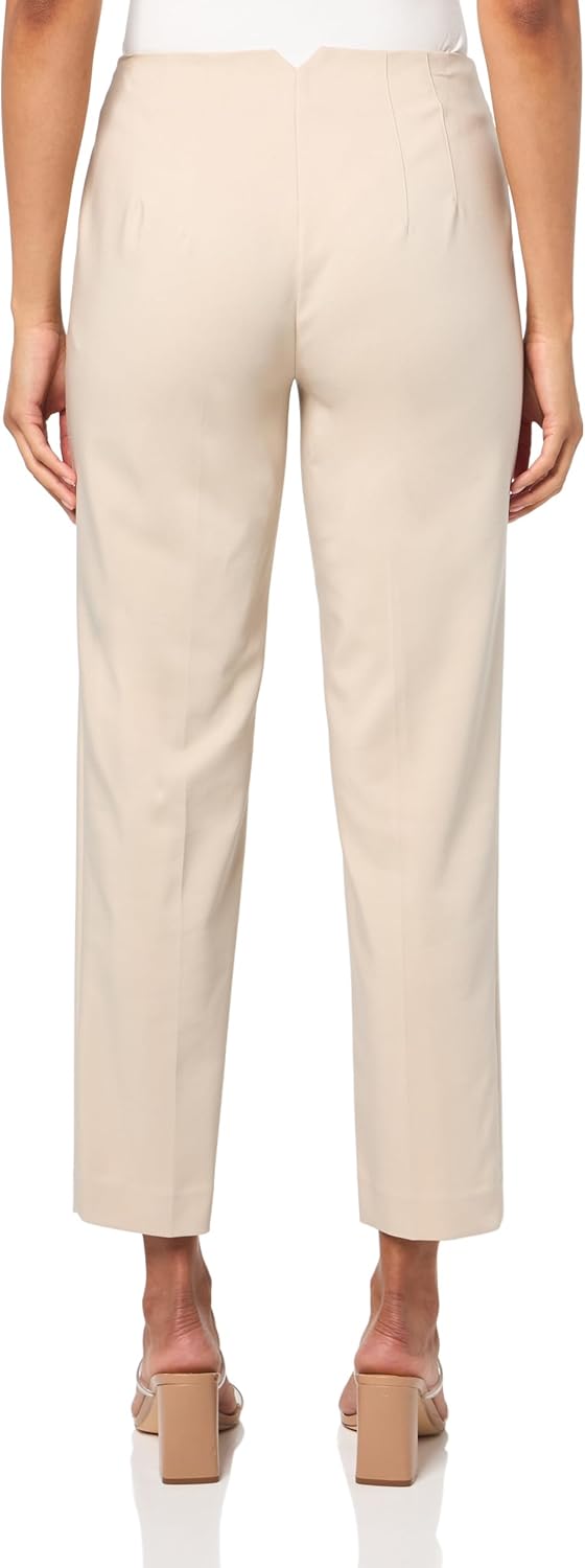 H Halston Womens Straight Leg High Waisted Pintuck Pant