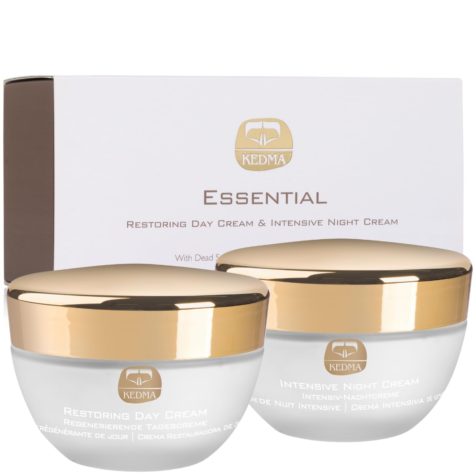 Kedma - Day and Night Cream Set including Collagen and Dead Sea Minerals - Hydrating and Anti-Aging - 2x50g