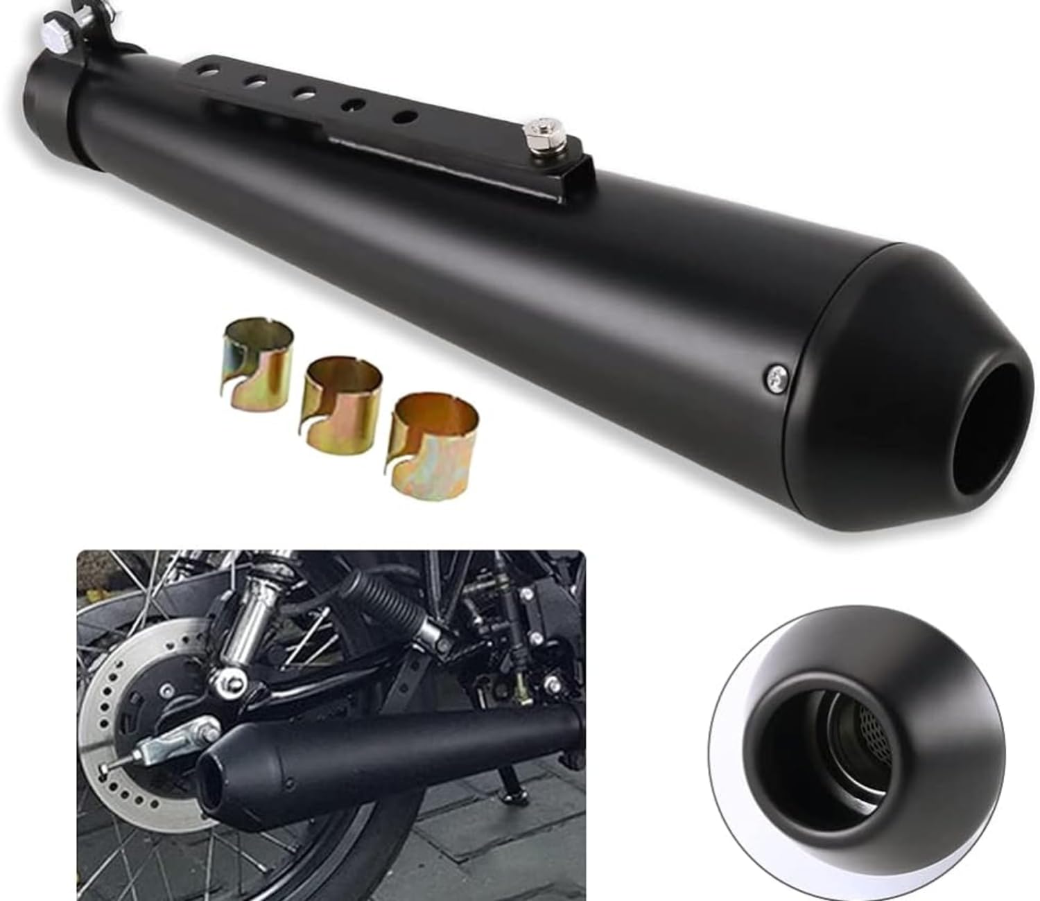 Amazon | スリップオンマフラー バイクサイレンサー バイク 汎用 38mm