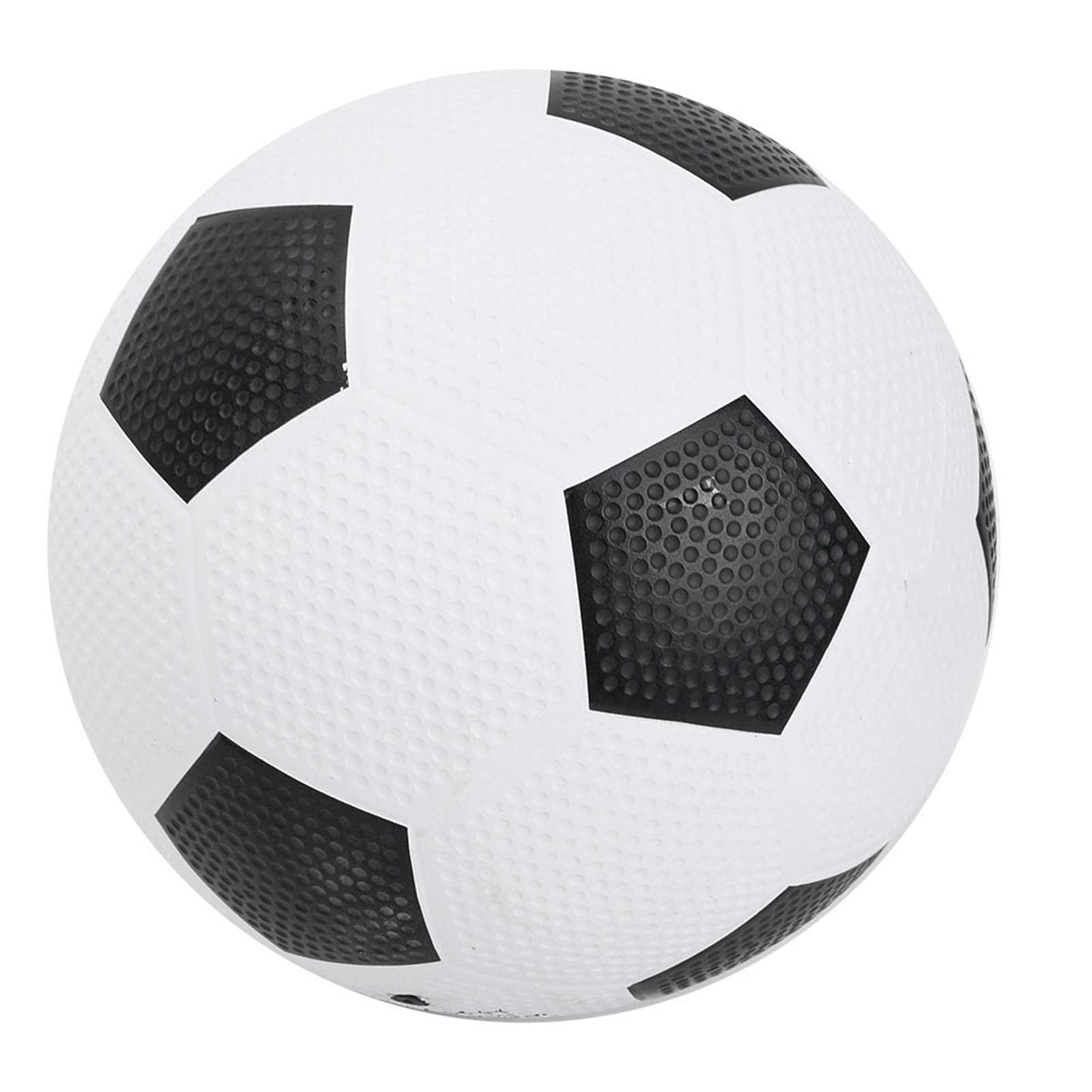 Pallone da calcio classico bianco e nero in stile piatto vettore