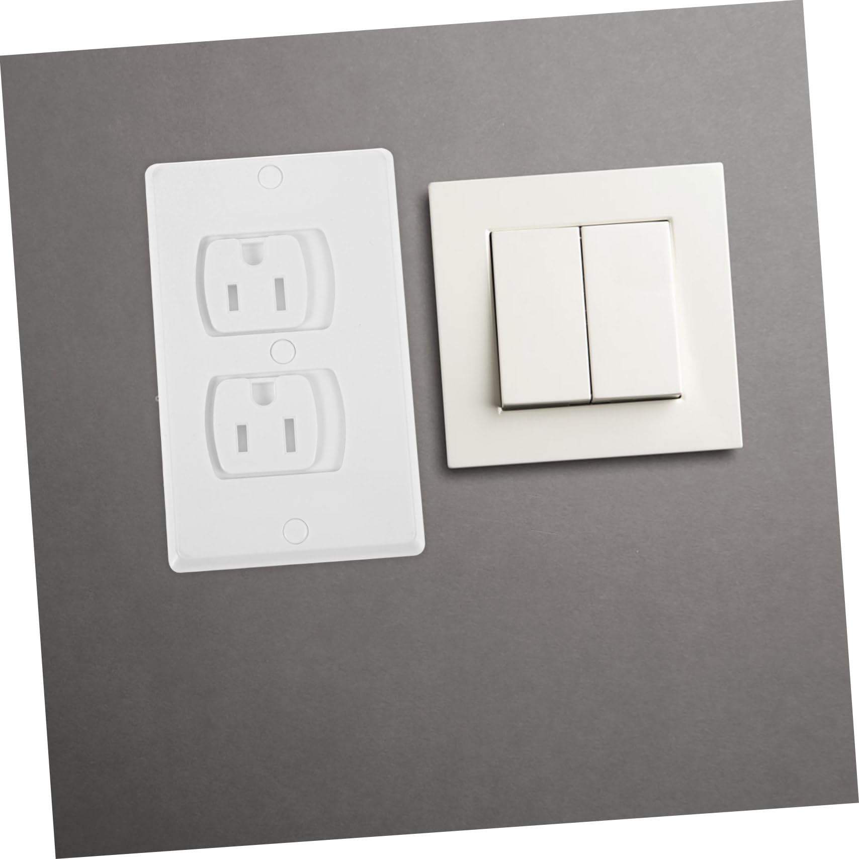 Vaguelly 10piezas Cubiertas De Corriente Tapa Enchufes Cubiertas Enchufes Eléctricos Abs Diseño Profesional