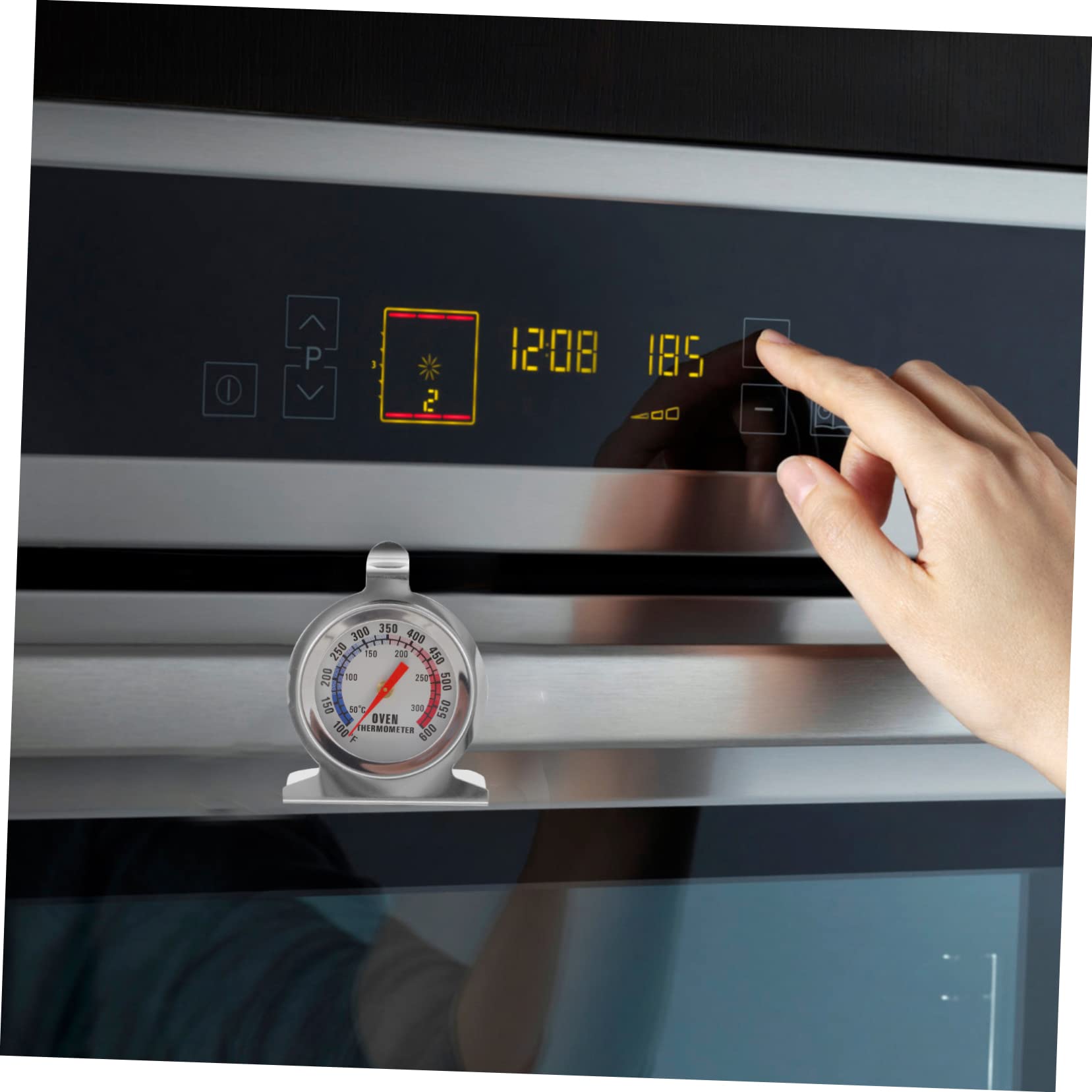 COLLBATH BBQ Thermometer Gauge Grill Temp and Oven Tool Stainless Steel Food Thermometer for Barbecue