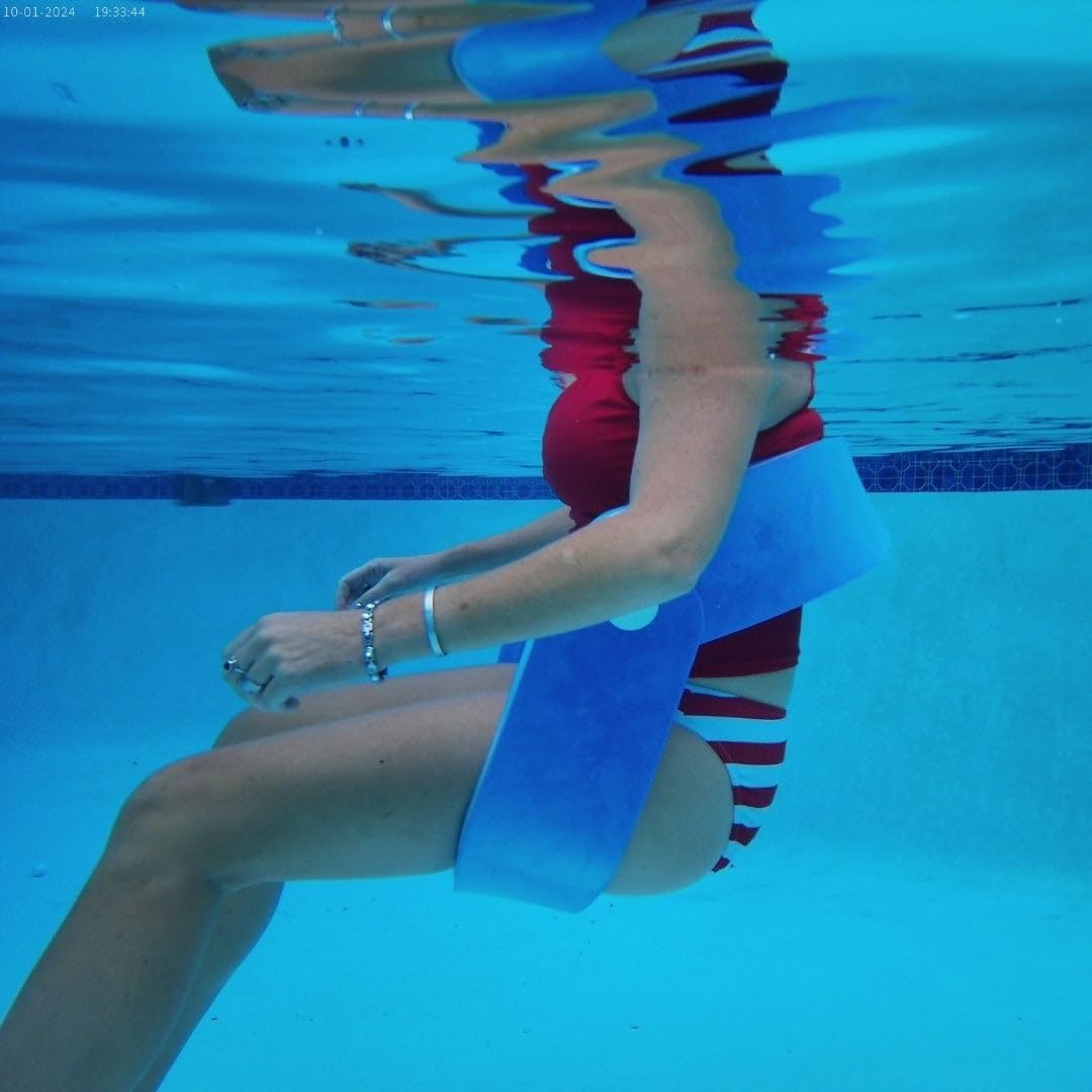 Civilizek Wasserliege, Grand Floats Float-N-Fold Wasserstuhl, Schwimmstühle for Pools for Erwachsene, 3-in-1-Schaumstoff-Sattelschwimmer, Faltbarer Schwimmliegestuhl