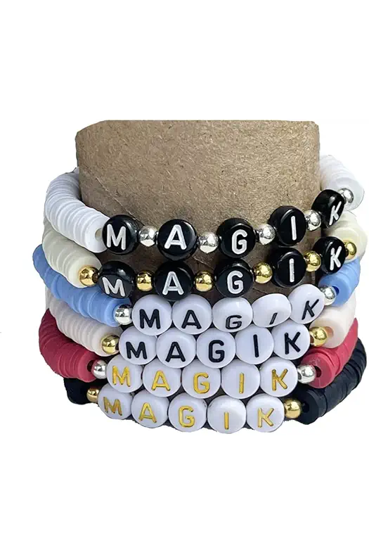 Magik Custom Name Heishi Bead Bracelet Personalized Mama...