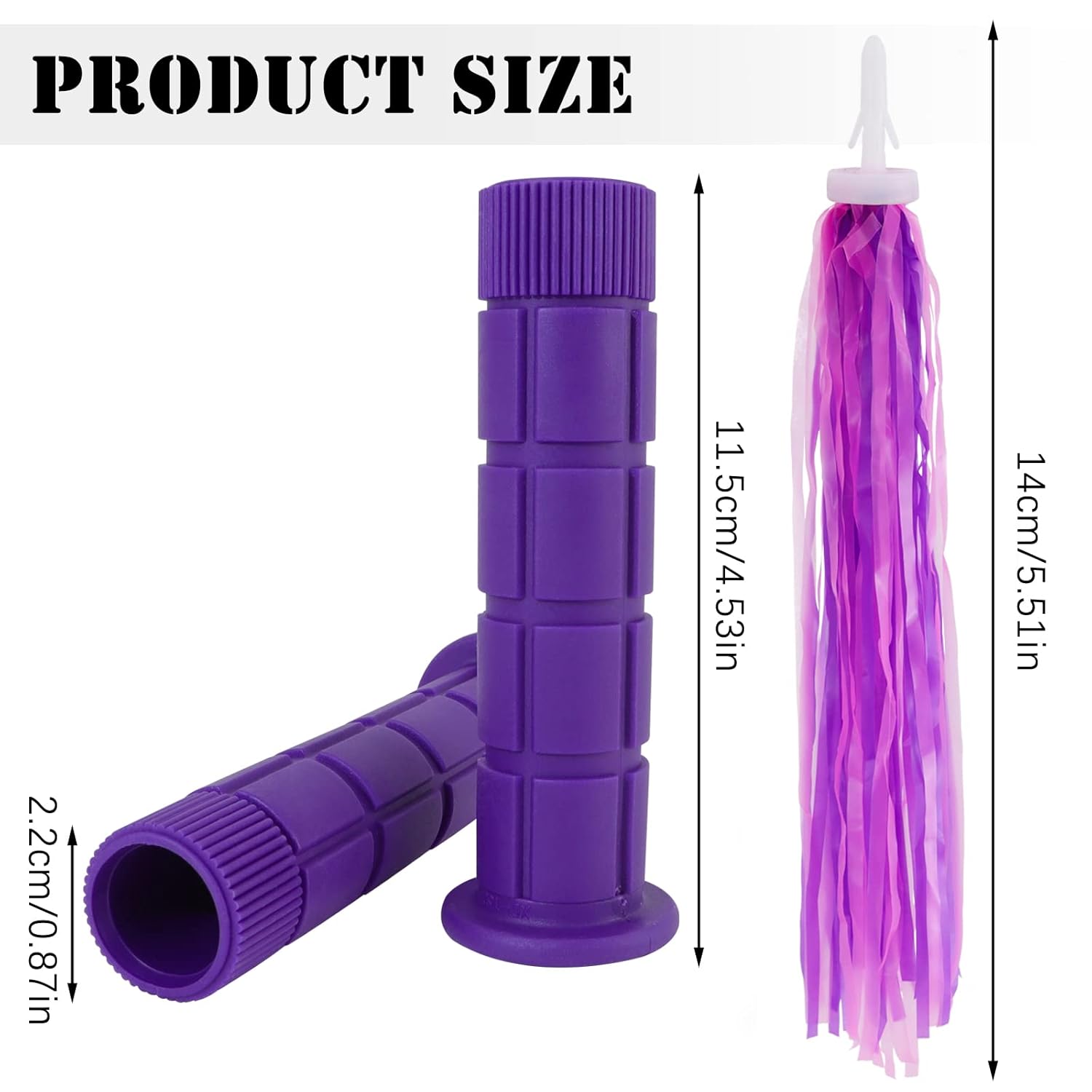 4 Pairs Bicycle Handlebar Grips, NonSlip Rubber Mountain Bicycle