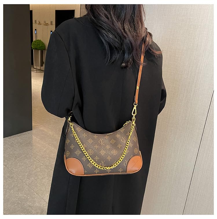 Shoulder bag, Underarm Tote Crossbody Bag(Brown)4