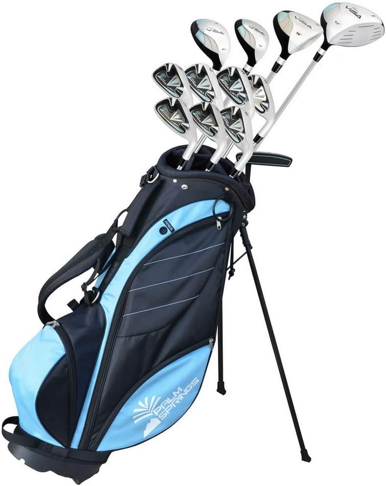 Palm Springs Golf Visa Lady Petite -1" All Graphite Hybrid Club Set & Stand Bag