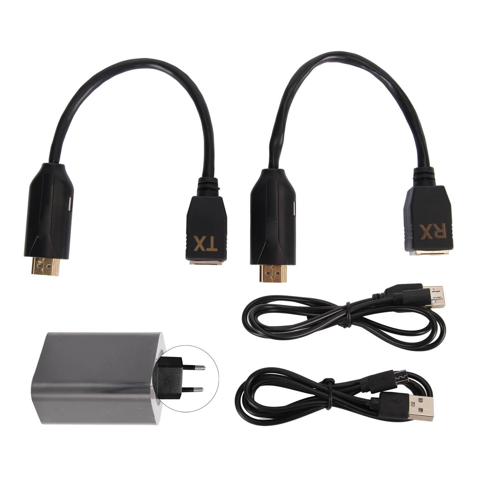 Extender HDMI, Trasmettitore e Ricevitore Ethernet da HDMI Maschio a RJ45 su Singolo Cat 5e / 6 1080p Fino a 60 M Extender per PC, Console di Gioco, Lettori Multimediali, ecc.