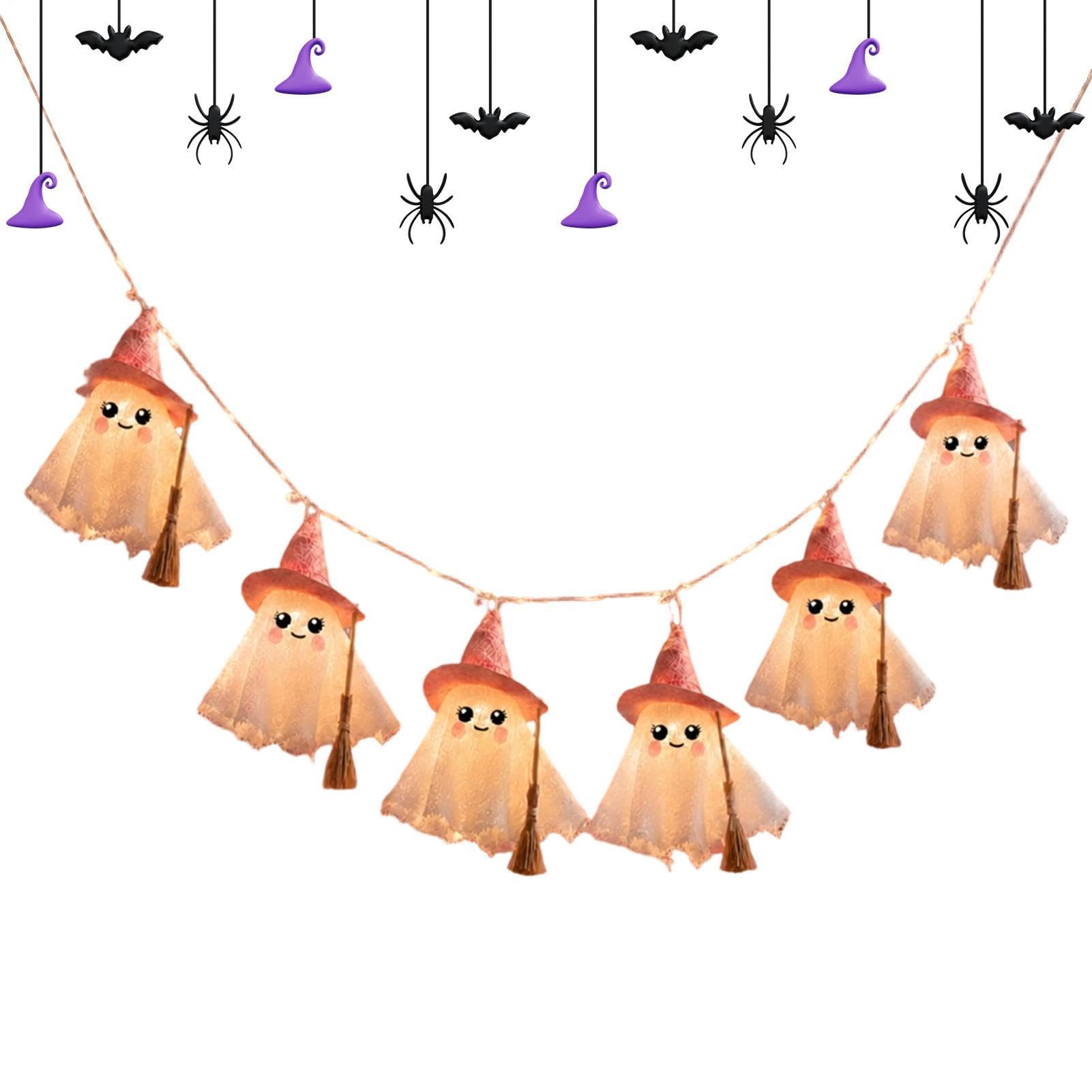 Zewnętrzne Lampki Łańcuchowe Na Halloween 181,9 cm straszny baner świetlny