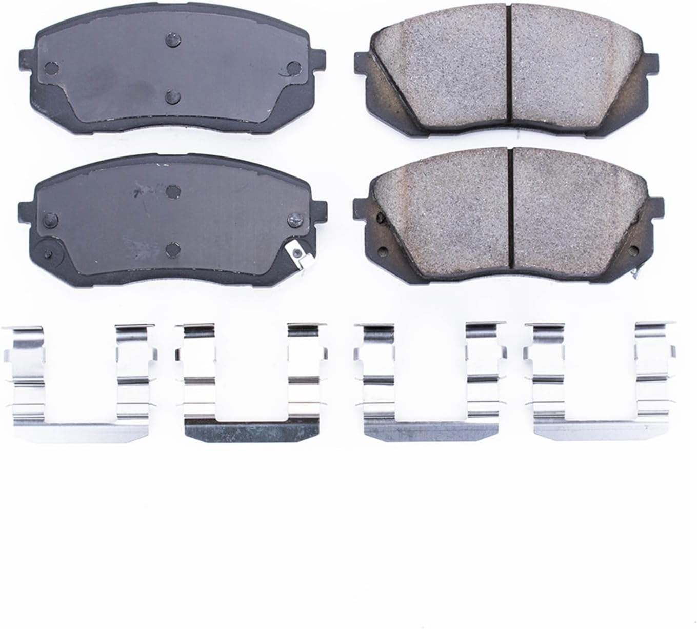 PowerStop Front Brake Pads For Hyundai Sonata 2015 |Tucson 2010-17 |Kia Cadenza 2014-16 |Rondo 2007-12 |Soul EV 2015-17 - Z17 Ceramic Brake Pads With Installation Hardware, 17-1295