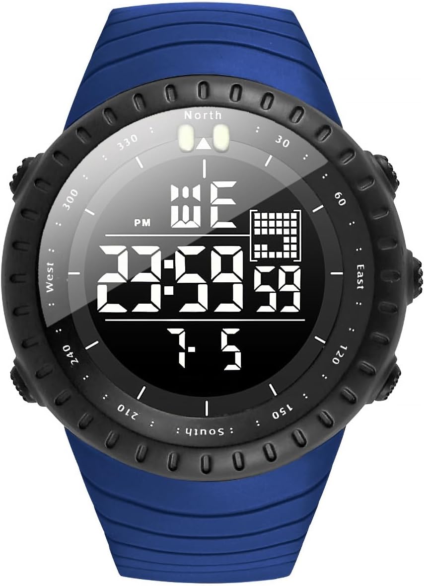 Men's Watches Sports Outdoor Waterproof Military Digital Watch Date Multi Function Tactics LED Face Alarm Stopwatch for Men 6256