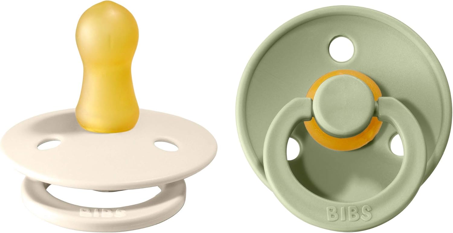 BIBS Pacifiers Natural Rubber Baby Pacifier Set of 2 BPAFree